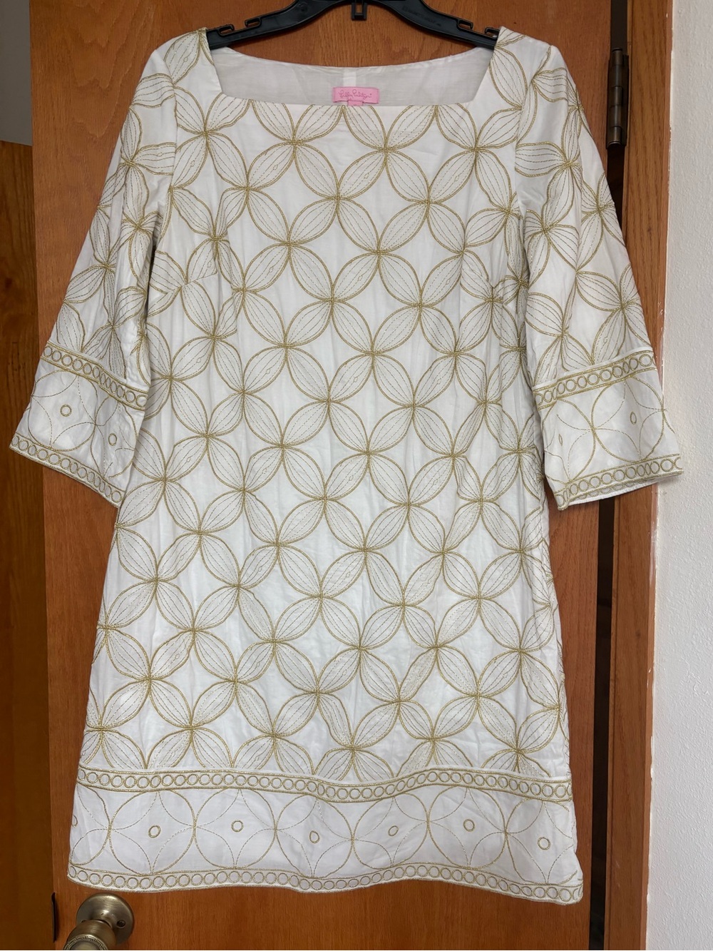 NWOT Lilly Pulitzer Lyla dress White Good as Gold 10